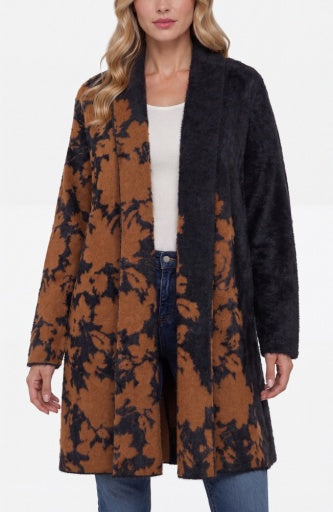 Liverpool Jeans long sleeve open front shawl sweater coat, stylish tops with cozy knit fabric and draped open front design.