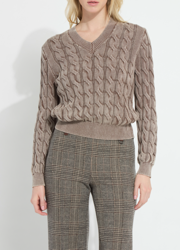 Farrah Sunwashed V-Neck Sweater
