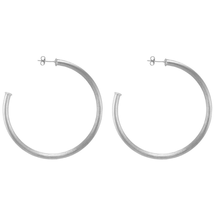 Sheila Fajl Everybody's Favorite Hoops, stylish gold hoop earrings, close-up view of the accessories.