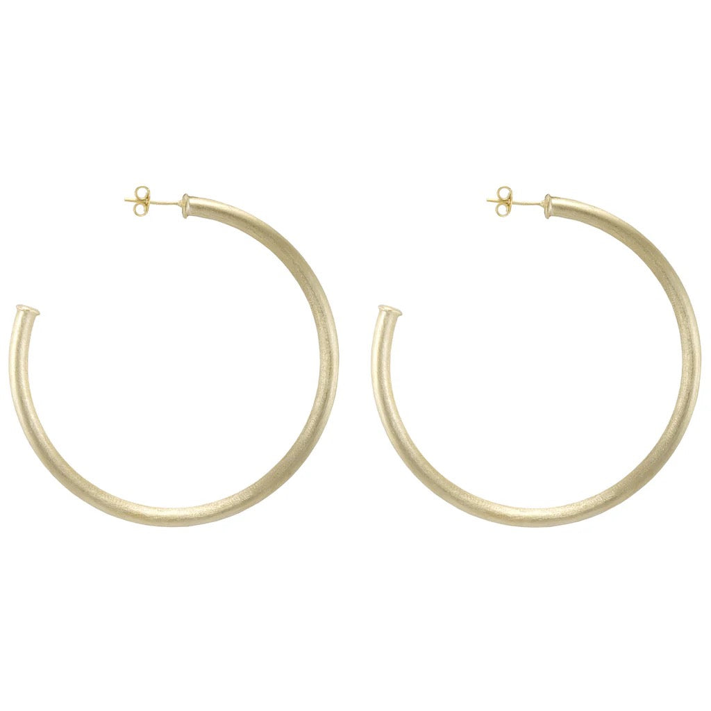 Sheila Fajl Everybody's Favorite Hoops earrings, stylish accessory with gold-tone hoops, showcasing elegant jewelry design.