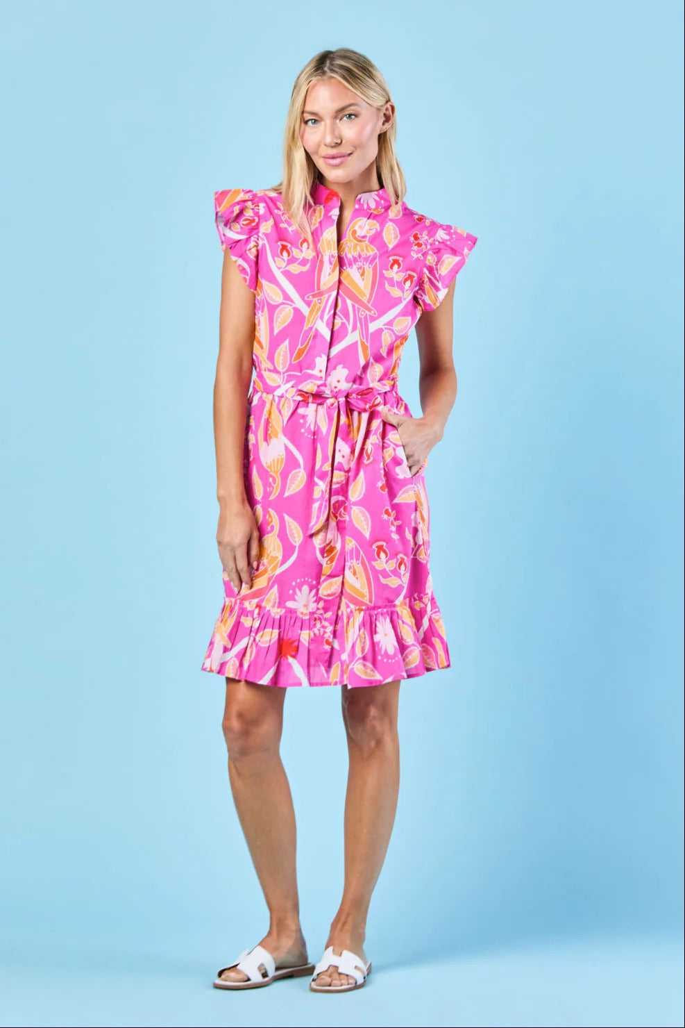 Miller Magenta Paradise Dress by SHERIDAN FRENCH DESIGNS, showcasing vibrant magenta fabric and elegant dress design.