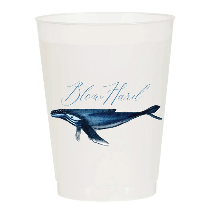 Set of 6 frosted Sip Sip Hooray home cups, glass drinkware with a frosted finish, perfect for everyday use.