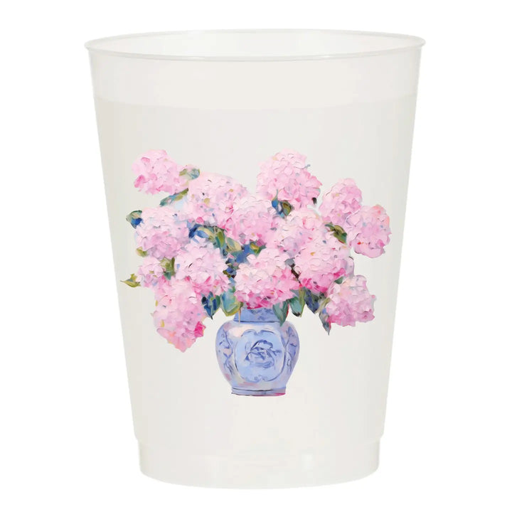Set of six frosted Sip Sip Hooray home cups with a sleek, semi-transparent finish and ergonomic design for everyday use.