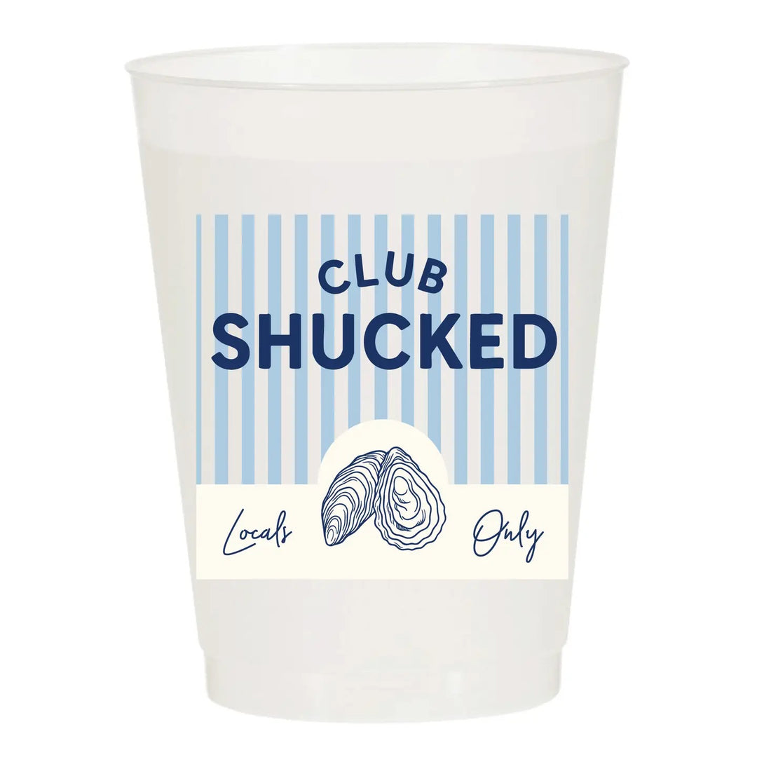 Set of six frosted Sip sip Hooray home cups with a semi-transparent, matte finish, ideal for everyday beverages.