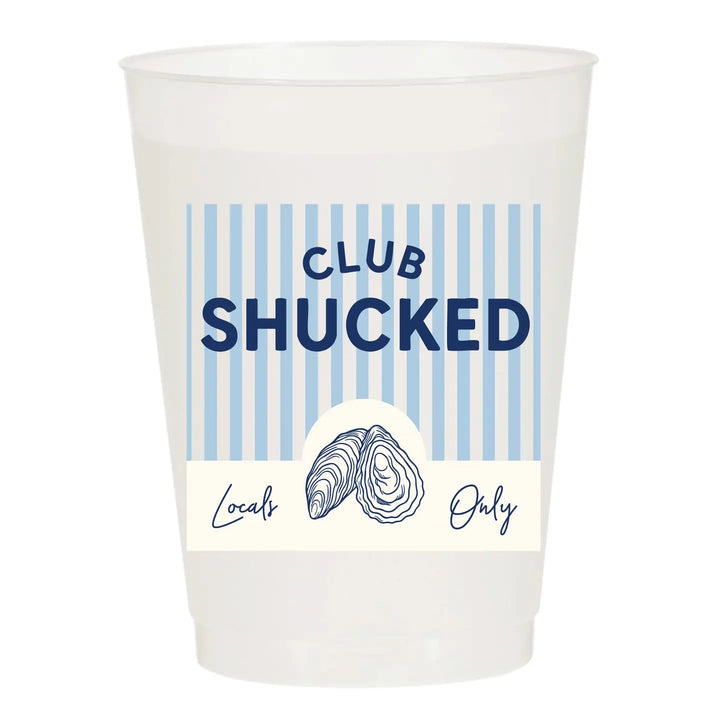 Set of six frosted Sip sip Hooray home cups with a semi-transparent, matte finish, ideal for everyday beverages.