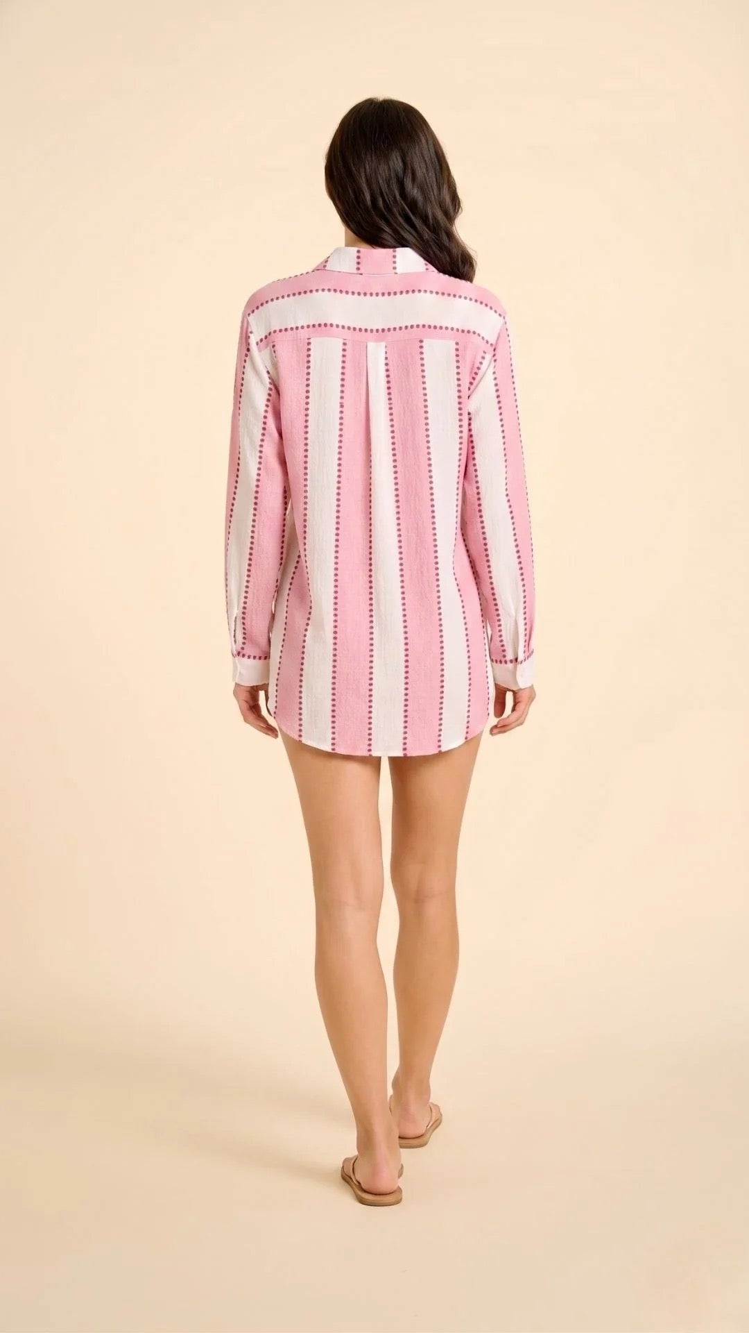 Sitano Positano Cabana Stripe Loungewear top featuring colorful striped fabric and a relaxed fit.
