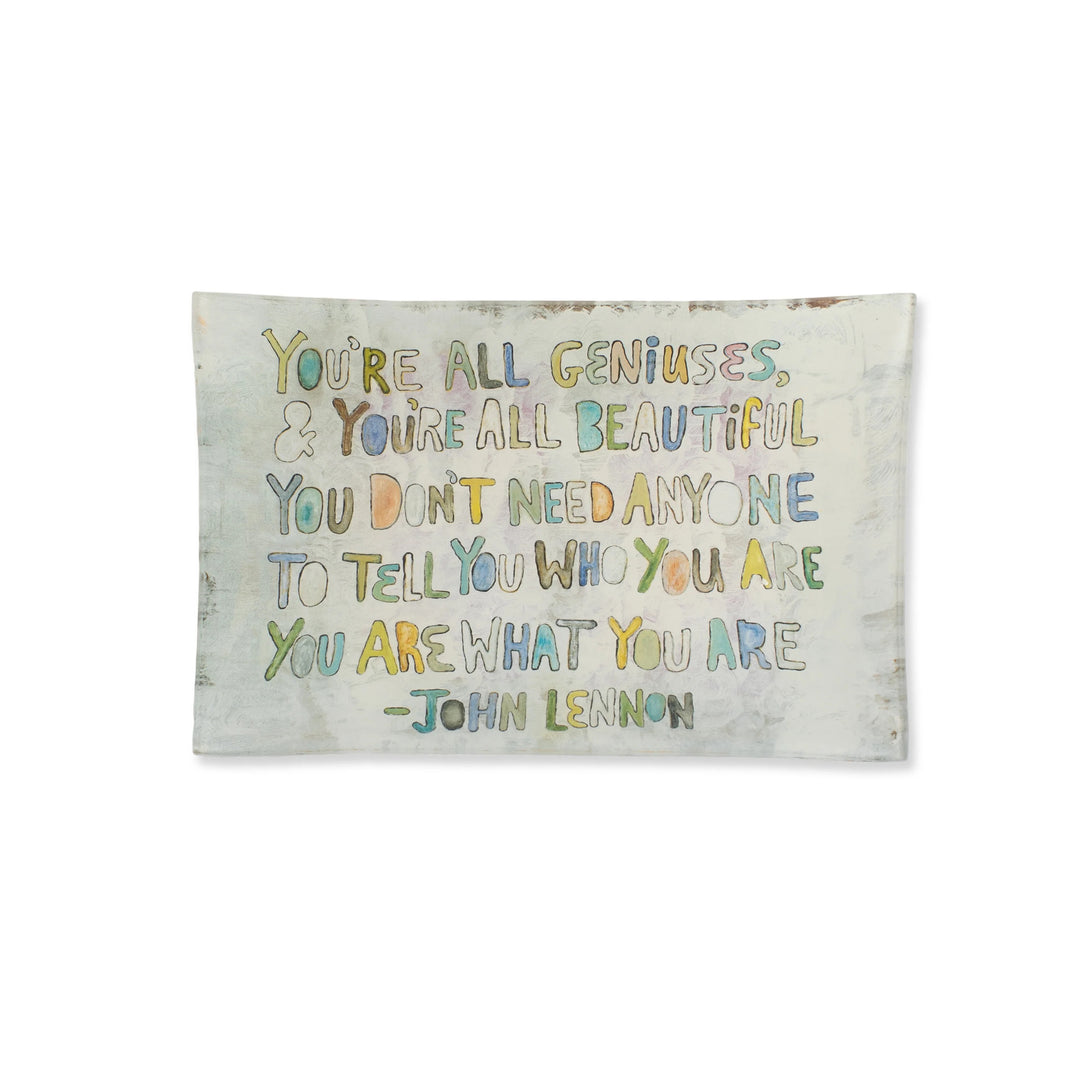 Decorative Geniuses Decoupage Plate by Sugarboo Designs, featuring colorful artistic patterns on a charming gift plate.
