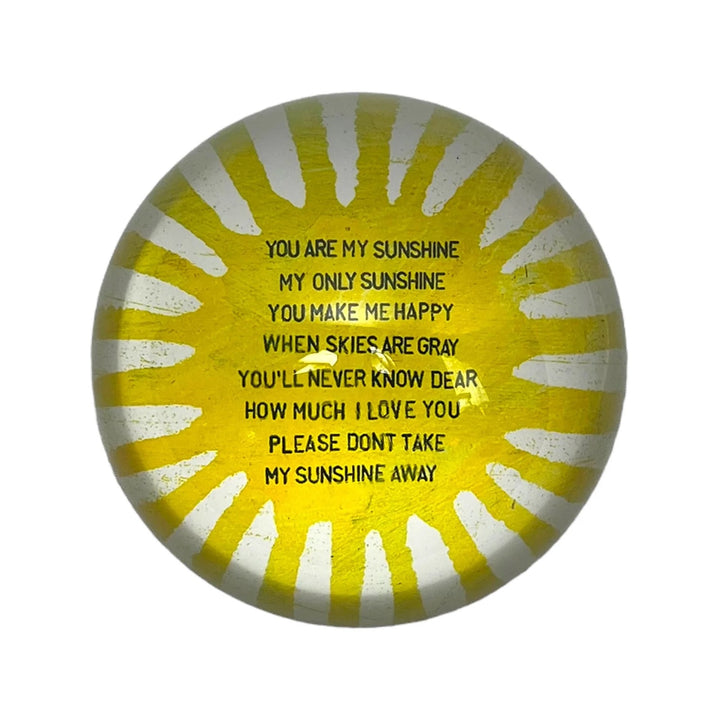 Round paperweight by Sugarboo Designs featuring a textured surface, perfect as a decorative gift accessory.