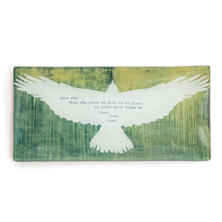 Small decoupage tray by Sugarboo Designs featuring a decorative, artistic design suitable for home decor.