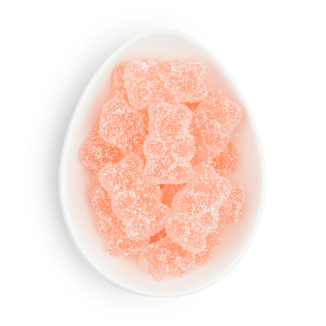 Small Sparkling Rosé Bears by Sugarfina, colorful gummy candies with sparkling rosé flavor in a gift box.