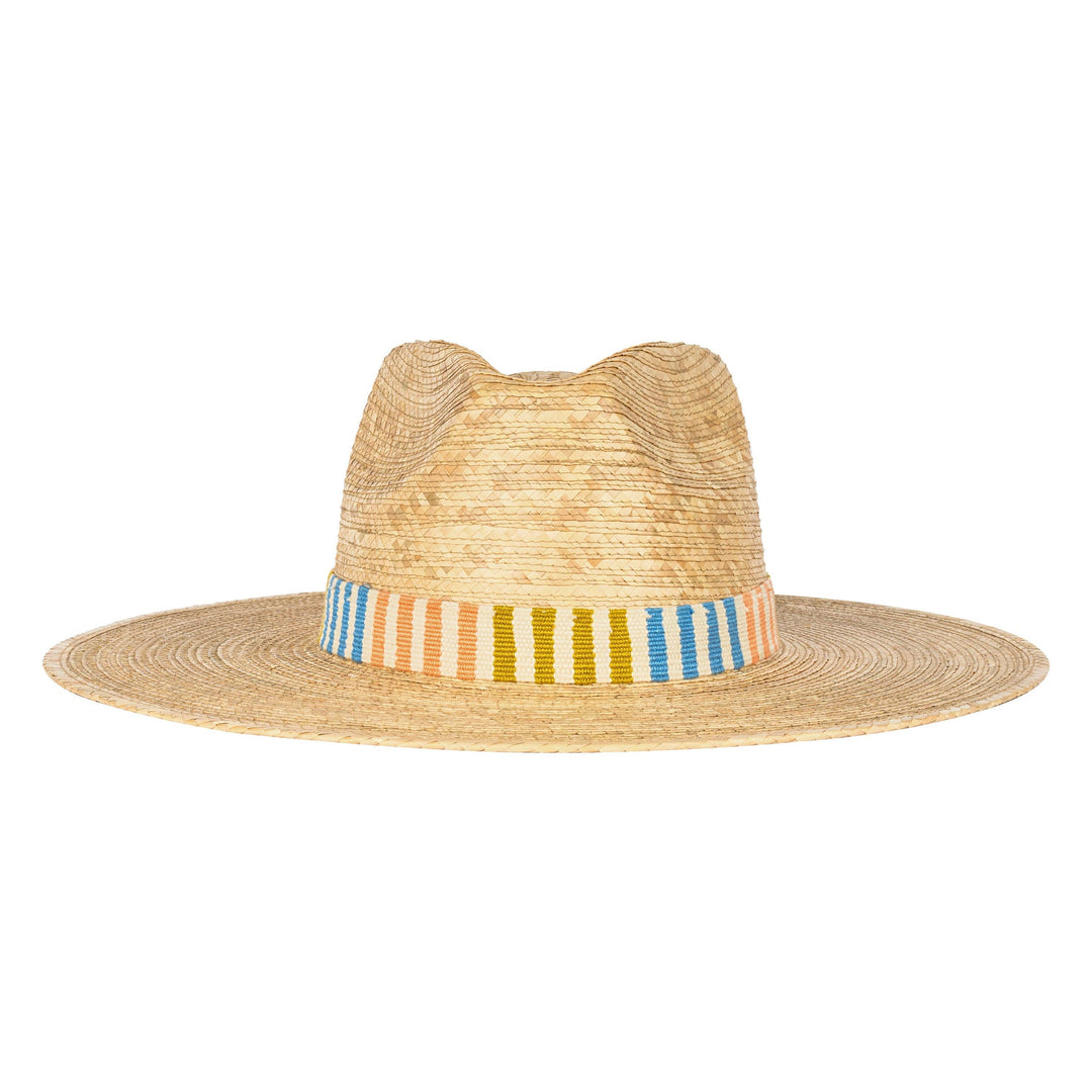 Sunshine Tienda Daydreamer Palm Hat, stylish accessories with a tropical palm print and wide brim for sun protection.