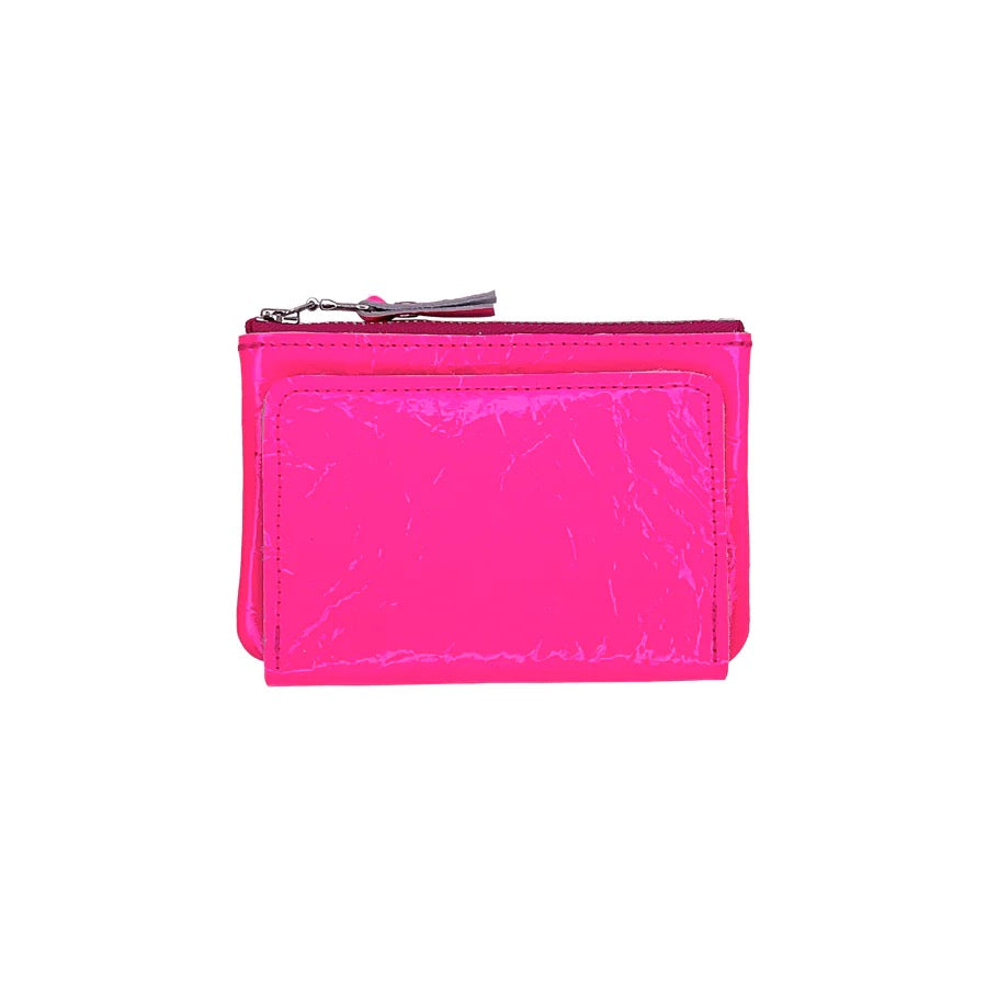 Tracey Tanner Nico Wrap Wallet showing its compact leather design with multiple card slots and a sleek wrap closure.