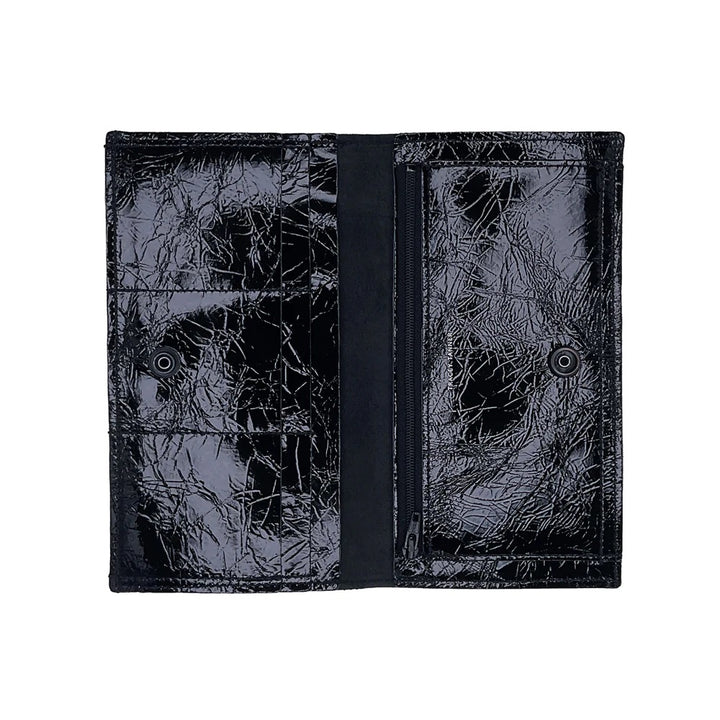 Tracey Tanner Sarah Foil Leather Wallet showing sleek gold foil finish and compact design on a neutral background