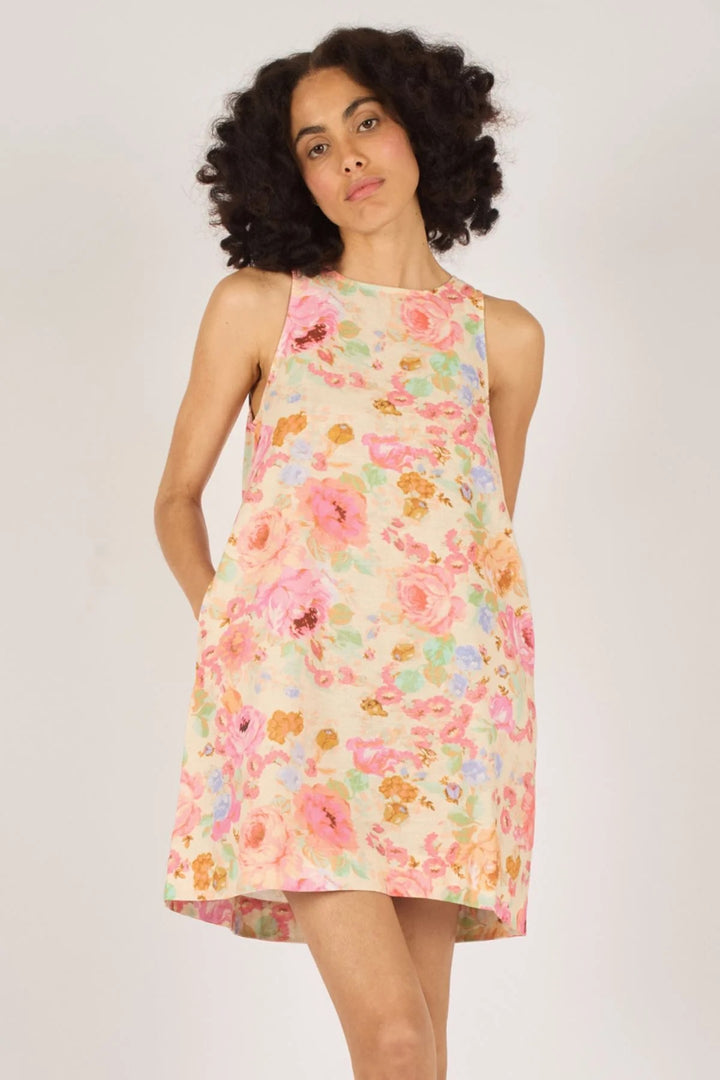 Traffic People Penny dress in pink for kids, featuring a stylish pink dress with playful design, perfect for young fashion enthusiasts.