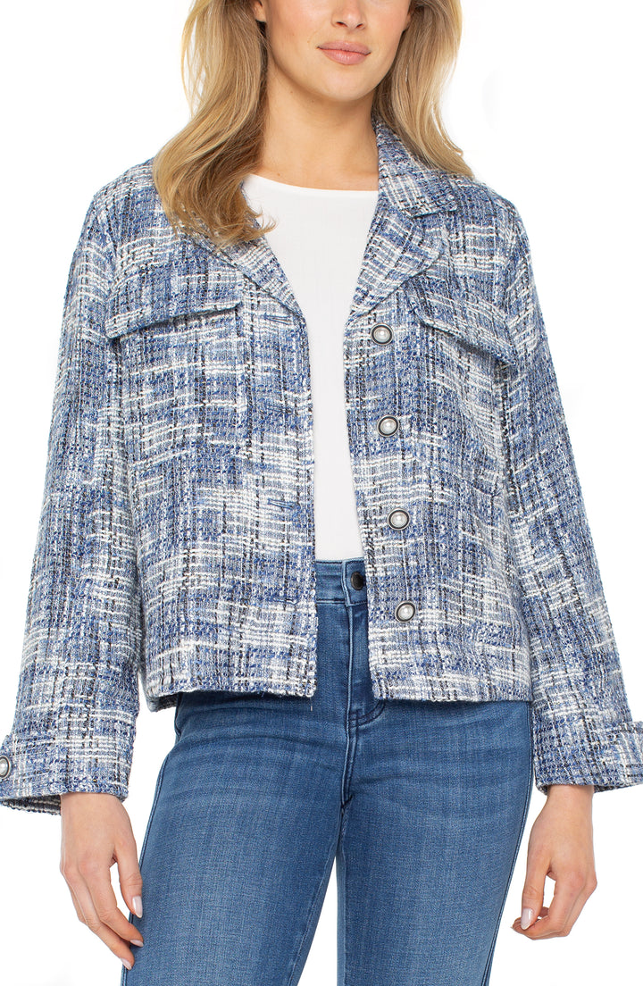 Button Front Boxy Jacket