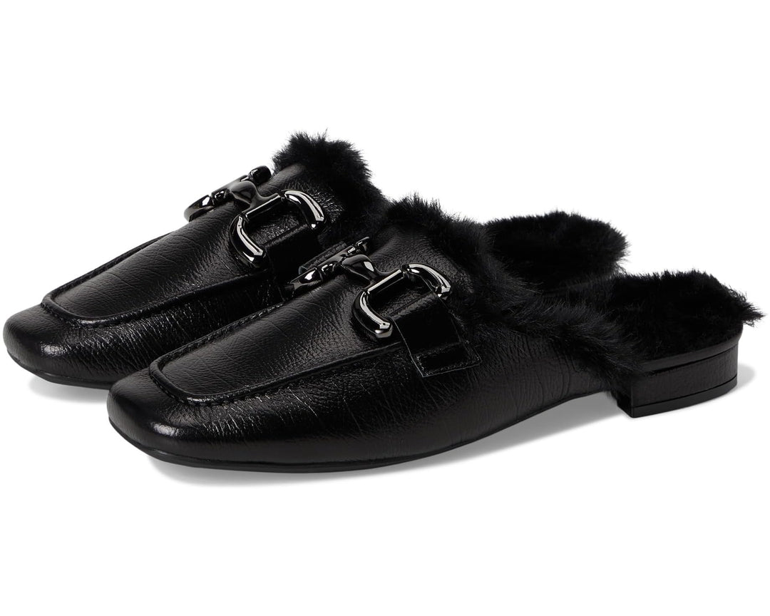 Vaneli Skyla black slip-on shoes with sleek design and smooth leather upper, perfect for casual or professional wear.