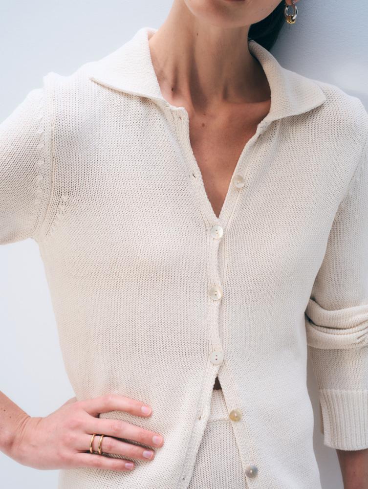 White & Warren Luxe organic cotton shirt, a stylish tops option featuring a smooth, comfortable fabric and classic design.