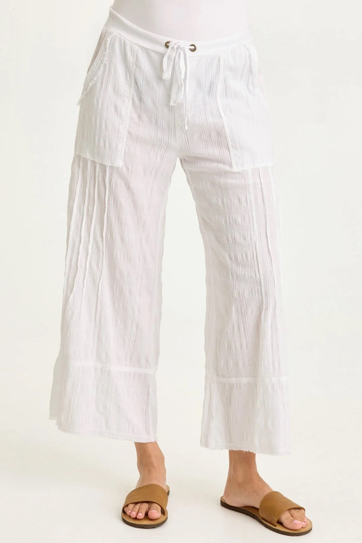XCVI Doyen Crop Pant, stylish women’s bottoms featuring a comfortable cropped fit and versatile design, shown in the image.