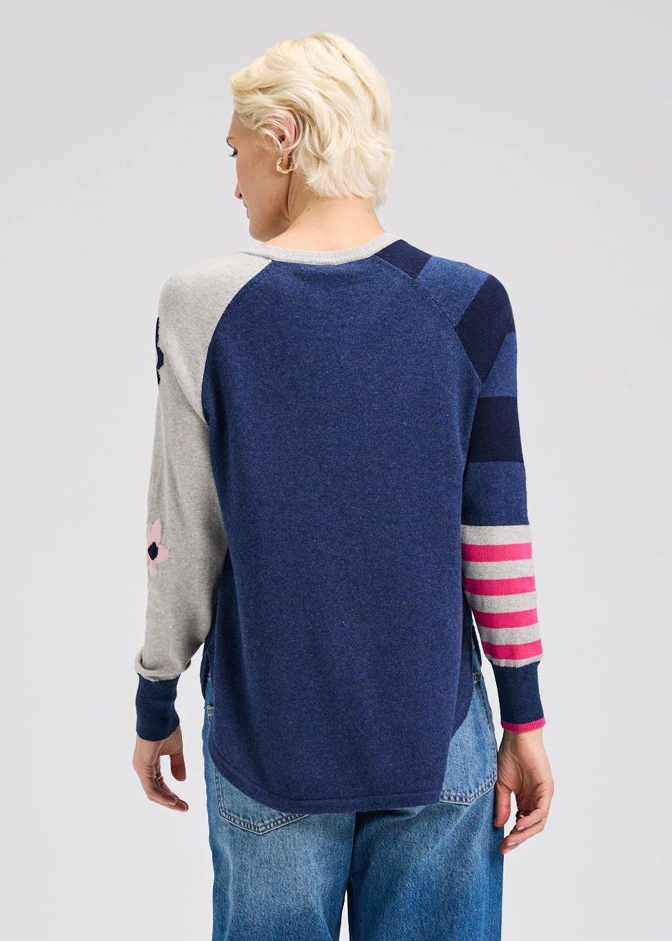 Pink sweater from Zaket & Plover's My Happy collection, featuring soft knit fabric and a cozy, casual fit.
