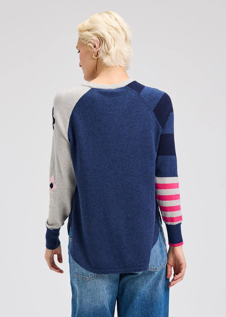 Pink sweater from Zaket & Plover's My Happy collection, featuring soft knit fabric and a cozy, casual fit.