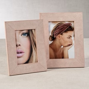 Elegant suede Amalfi frame by Zodax, suitable for home decor, featuring a soft textured suede surface and a stylish design.