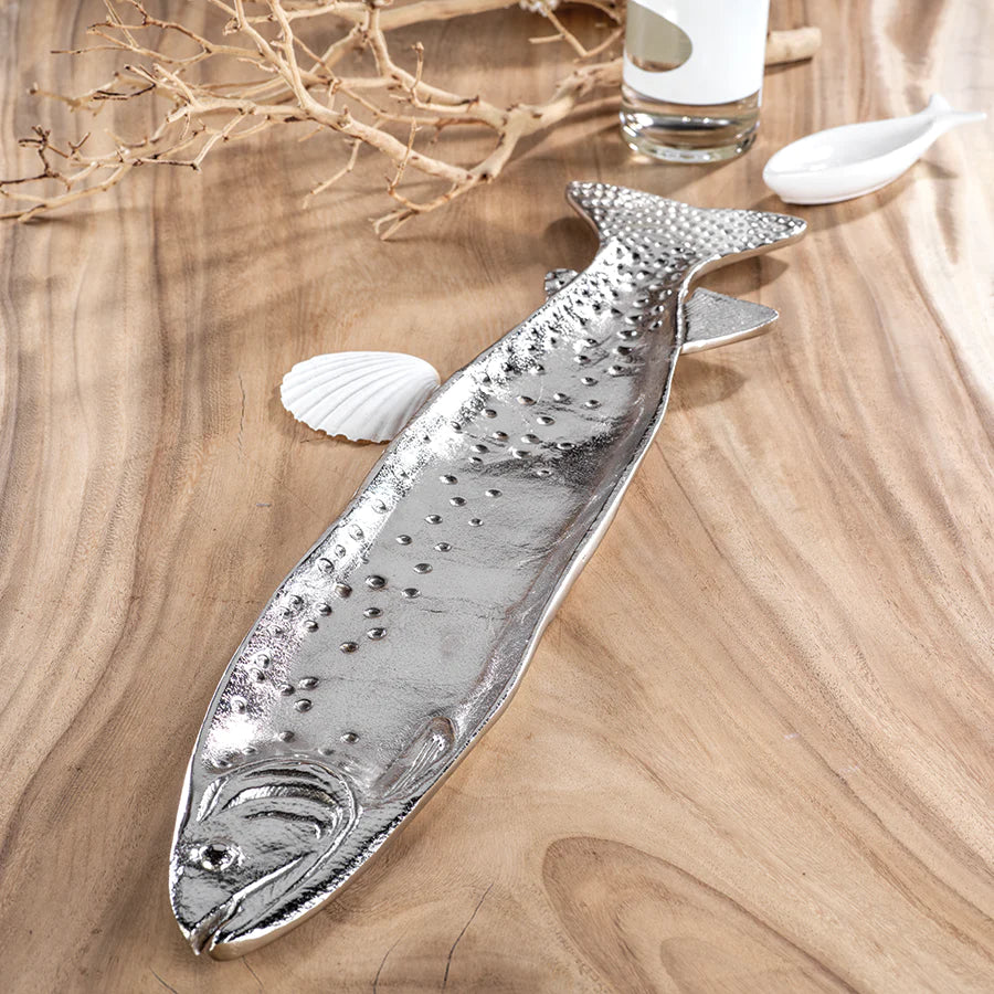 Aluminum fish tray for home use by Zodax, featuring a sleek, durable design suitable for serving or display.