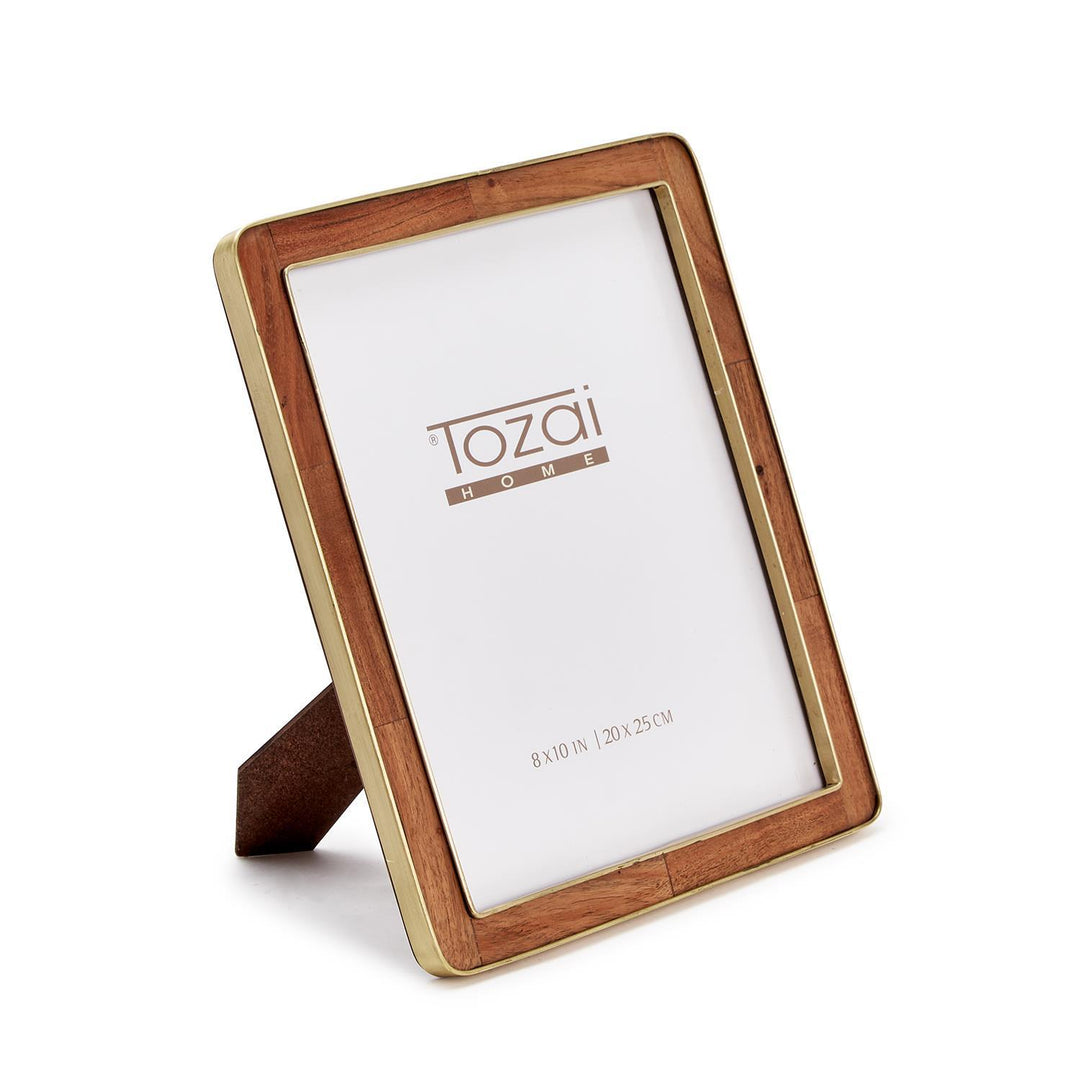 Zodax Nelson 8x10 home picture frame with sleek design and glass front for displaying photos or artwork.